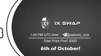 Join the AMA of Satoshi Club x IX Swap. Rewards: 500 USDT, October 6th.