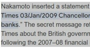 Satoshi Nakamoto major secret