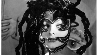 Medusa headdress worn by actress Ursula Thiess, photo by Regina Relang, Munich 1949