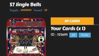 Rising Star Game - Wizzy Brought Me Jingle Bells Card