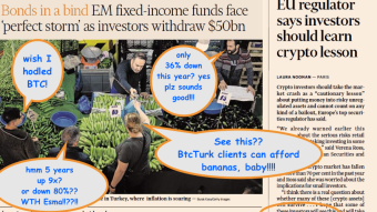 Ox exclusive -FT crypto counterpoint July 11th. Wirecard Tradfi Fraud uber alles!  Esma banhammer swinging slowly & kinda silly.  Turks still loving BTC.  Letters to the Editor - DAVID CROOK SAVES THE WORLD YAY!!! YAY!!