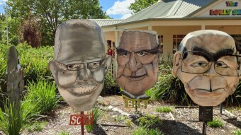 Caricature Sculptures (Federation Square, Canberra: AUSTRALIA)