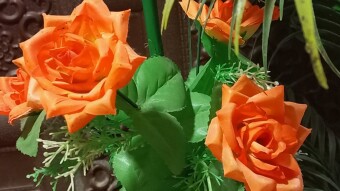 Artificial flower photography.