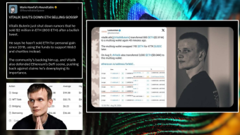 800 ETH, 1 Tweet, and a Whole Lot of FUD: Vitalik Buterin Sets the Record Straight