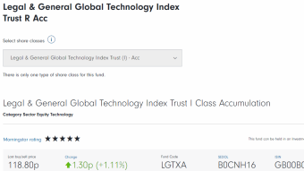 My Best Performing Fund - Legal & General Global Technology Index Trust - Mutual Fund (LGTXA)