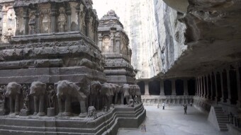 India - Ellora Caves temple carved in stone miracle of ancient engineering - or UFO? - My Asia Journey