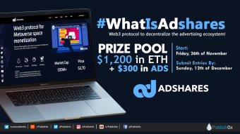 #WhatIsAdshares Contest and Giveaway - $1,200 in $ETH + $300 in $ADS Prize Pool!
