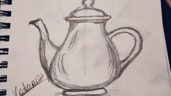 My struggle with a pencil and a coffee pot