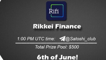 Join the AMA of Satoshi Club x Rikkei. Rewards: 500 USDT, June 6th.