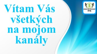 Môj nový krypto kanál