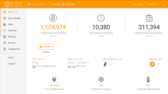 Cudo miner: largely graphic card mining