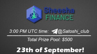 Join the AMA of Satoshi Club x Sheesha. Rewards: 500 USDT, September 23th.