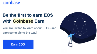 Earn free EOS with Coinbase Earn