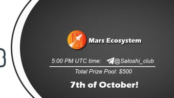 Join the AMA of Satoshi Club x Mars Ecosystem. Rewards: 500 USDT, October 7th.