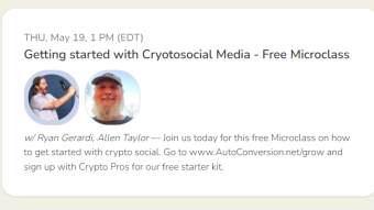 FREE Microclass - Getting Started in Cryptosocial Media