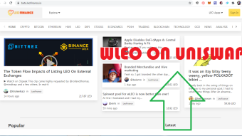 Upcoming Non-DEFI Cryptocurrency Gem To List On Uniswap, Sept 17. Why 'WLEO' Will Moonshoot?