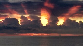 Amazing cumulonimbus. Photo.