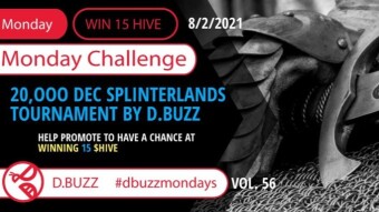 Win 15 HIVE >> The Weekly Challenge >> From D.Buzz (ROUND 56)