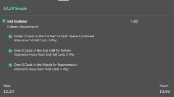 Betting Results 03/12/2021