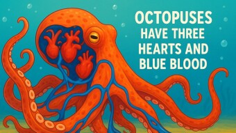 Octopuses have three hearts and blue blood🐙