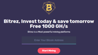 BTC mining on Bitrez - start with your free 1000 GH/s for a year (for every btc-address you have)