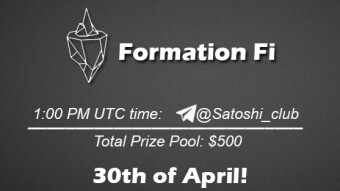 Join the AMA of Satoshi Club x Formation Fi. Rewards: 500 USDT, April 30th.