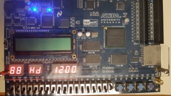 Synthesis and implementation of a seven-segment display