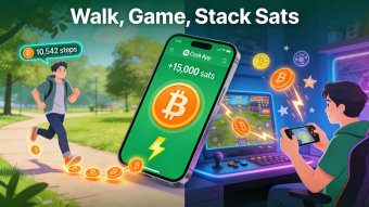 Walking, Gaming, and Stacking Sats