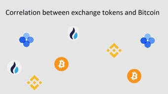 The correlation between exchange tokens and Bitcoin
