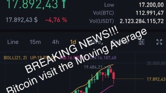 Breaking news: Bitcoin touches the 21 MA at 17.1k and goes straight back to 18k