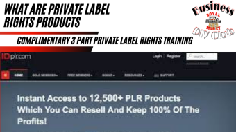 Complimentary 3 Part Private Label Rights Training