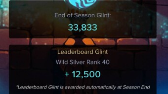 I want max level cards, and Glint to buy them