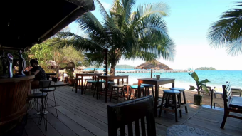 Cambodia - Koh Rong Island, we visit the nearest area, the first Polish accents