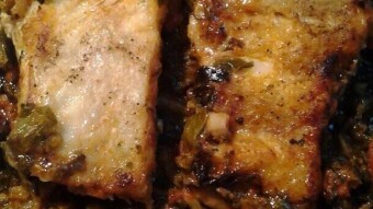 Foodbook #593 Greek fish “bakaliaros” with greens