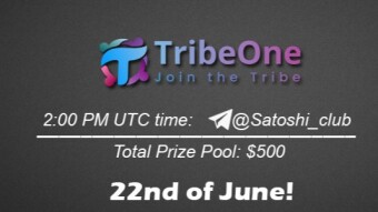 Join the AMA of Satoshi Club x TribeOne. Rewards: 500 USDT, June 22nd.