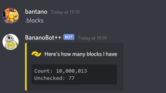 ¡BANANO acaba de llegar a 10 millones de bloques en el día del halving de Bitcoin!