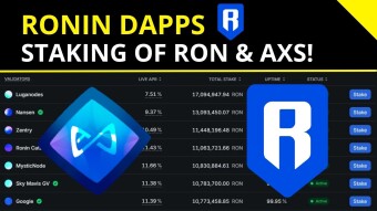 Ronin dApps 🔵| RON and AXS Staking on Ronin Chain!