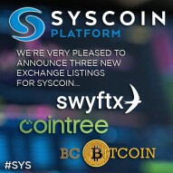 Syscoin: The List of FIAT/SYS Trading Pairs and Exchanges is Growing!