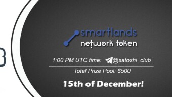 Join the AMA of Satoshi Club x Smartlands Network . Rewards: 500 USDT, December 15th.