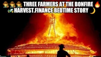 Bedtime Story: Three Farmers at the Bonfire!