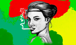 digital art with this drawing of woman