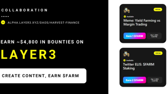Harvest Announces Contest with Layer3! $4,800 in FARM Up For Grabs!