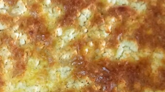Foodbook #1128 fry bread with feta cheese