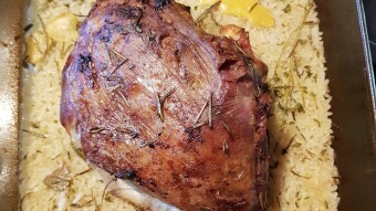 Foodbook #609 lamb with rice at oven
