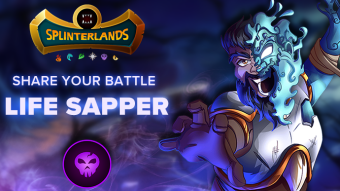 really nice potential if positioned right - my reason to play Life Sapper in Splinterlands