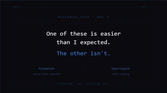 Day 5. One of these is easier than I expected. The other isn't.