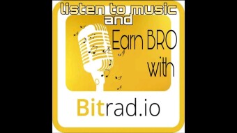 Earn Cryptocurrency (BRO) while listening to music on Bitrad.io