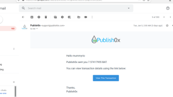 First Payment Of Publish0x -Payment Proof