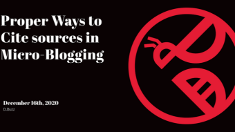Proper Ways to Cite sources in Micro-Blogging