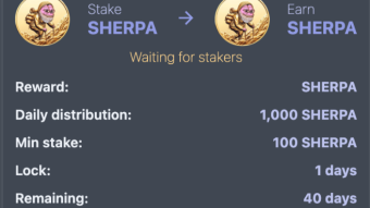 Exciting Opportunity for $SHERPA Holders: Stake and Earn!